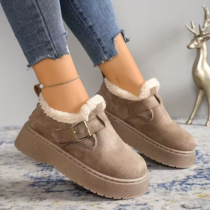 Cambridge Suede Fur-Lined Loafers