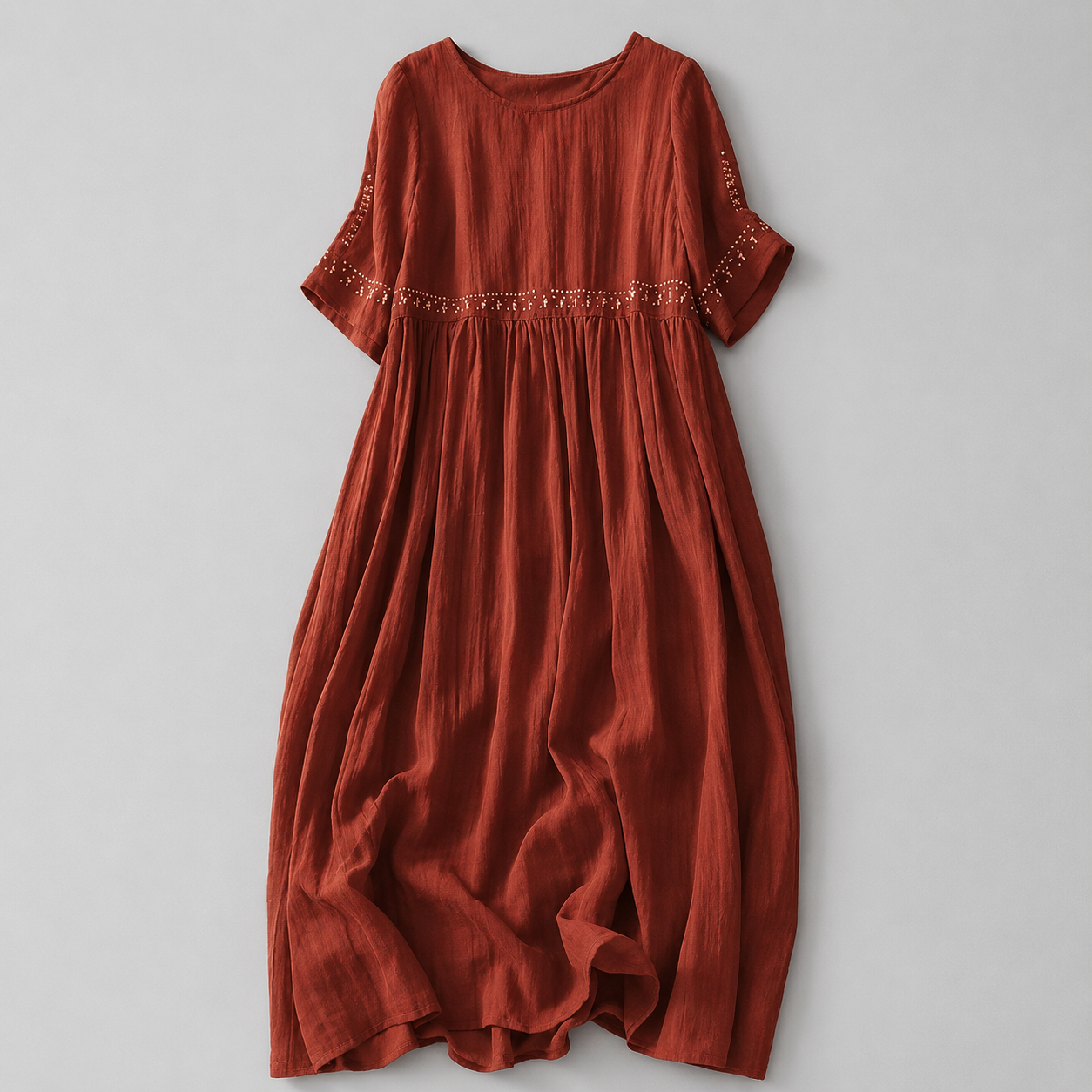 Soleia Cotton Linen Midi Dress