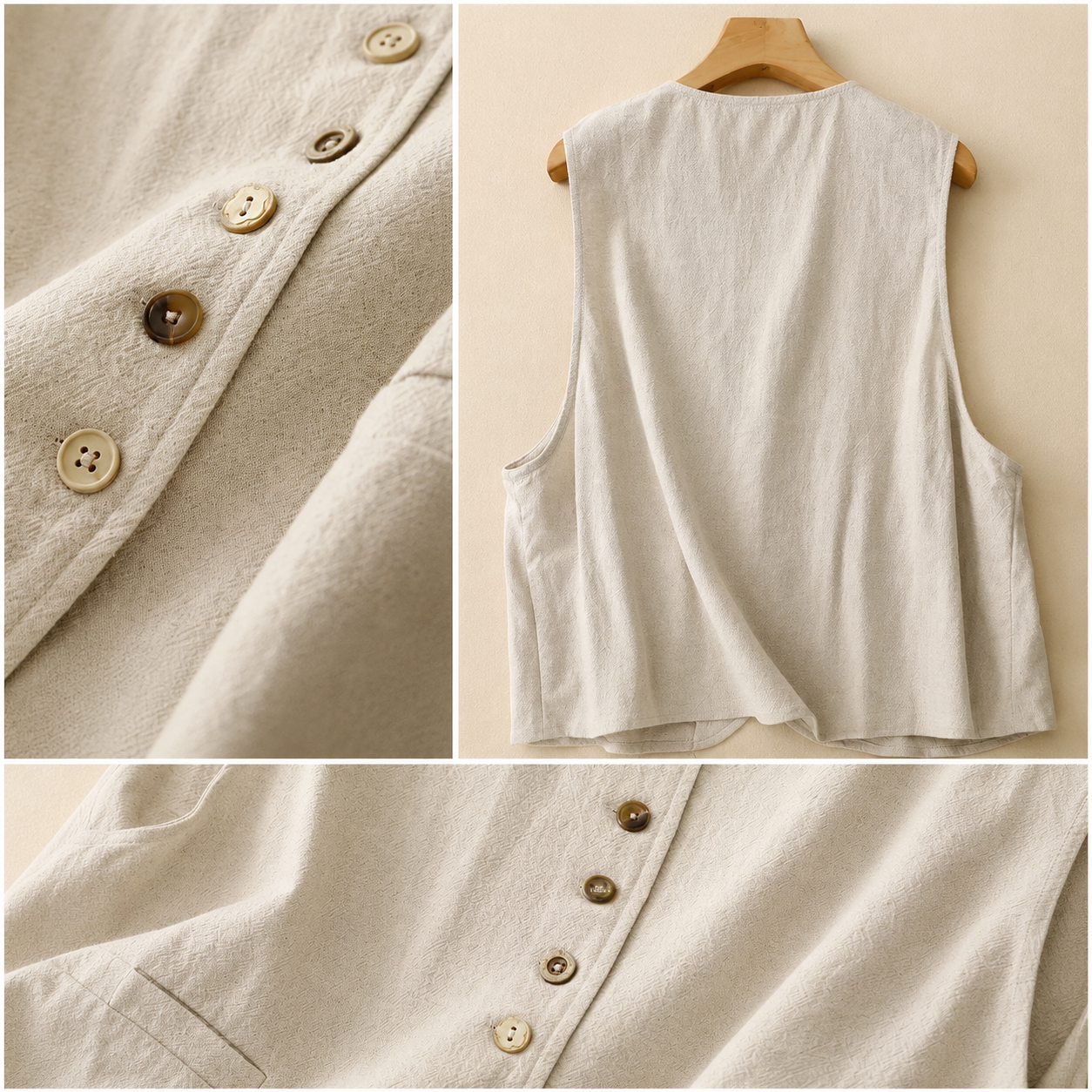 Elowen Cotton Linen Vest