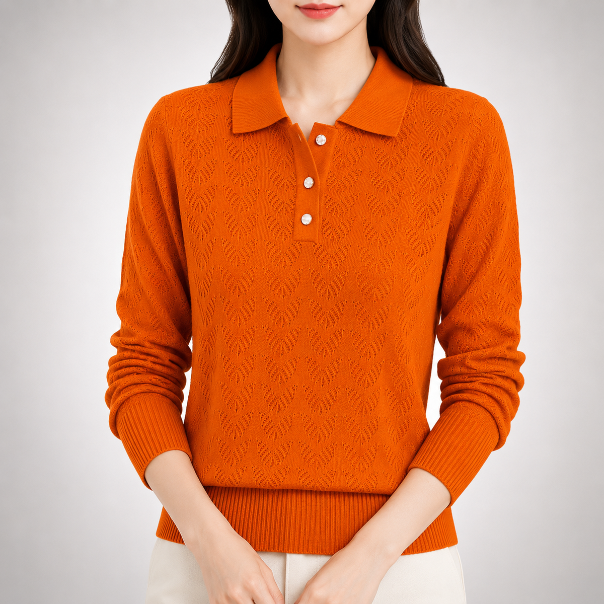 Lila Knit Polo Sweater