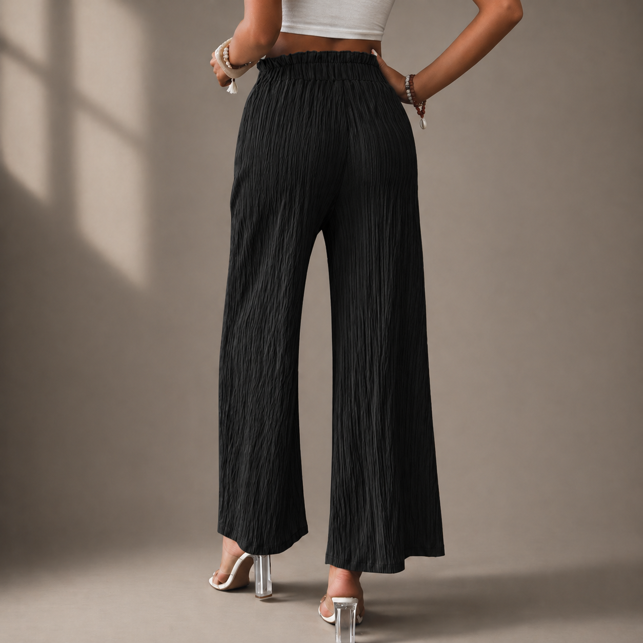Alora Textured Wide Leg Pants