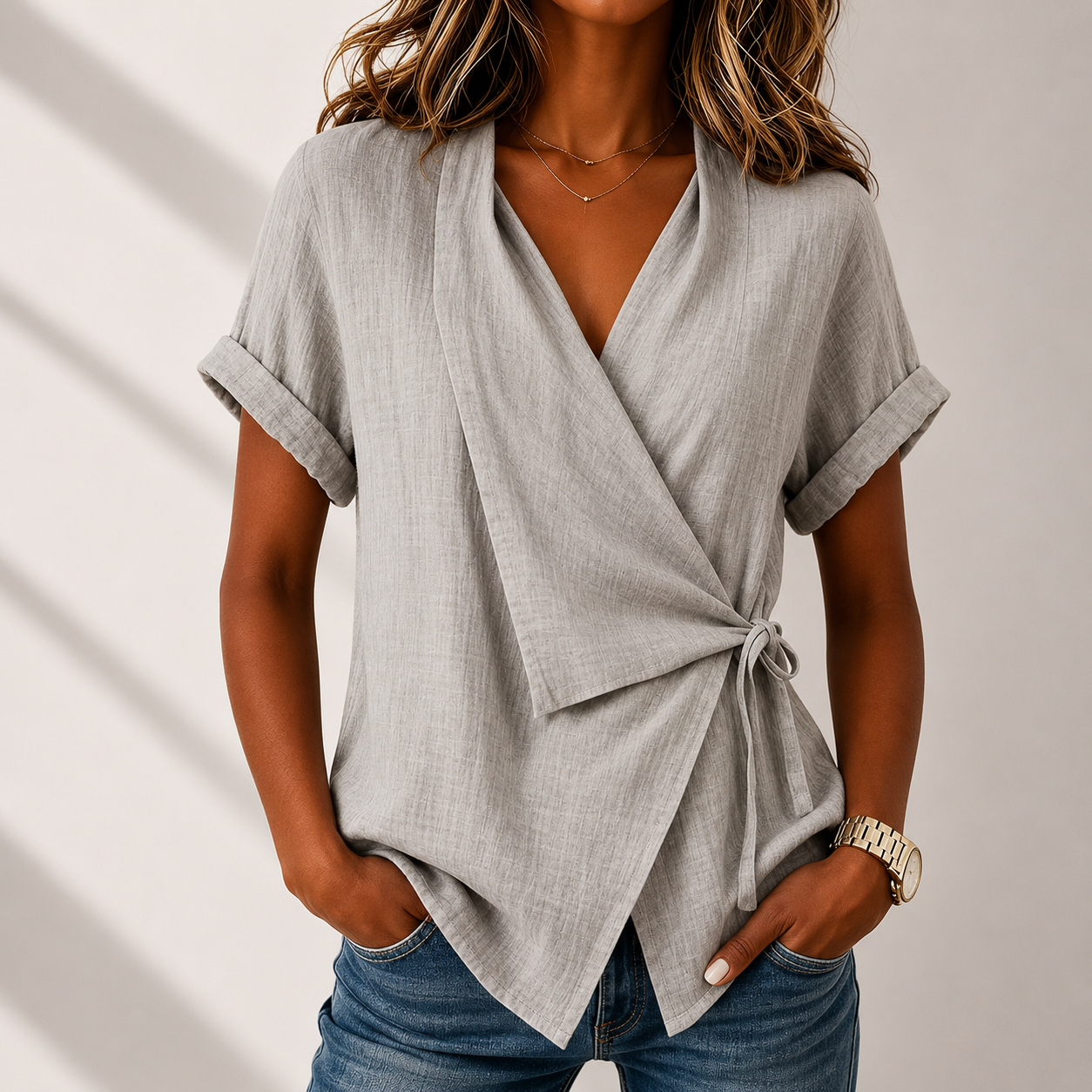 Celeste Wrap Blouse
