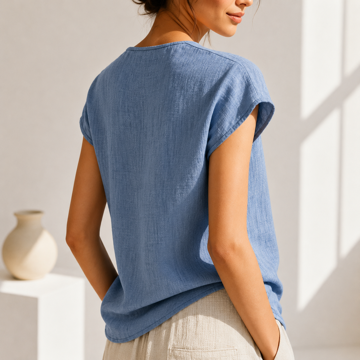 Elira Relaxed V-Neck Top