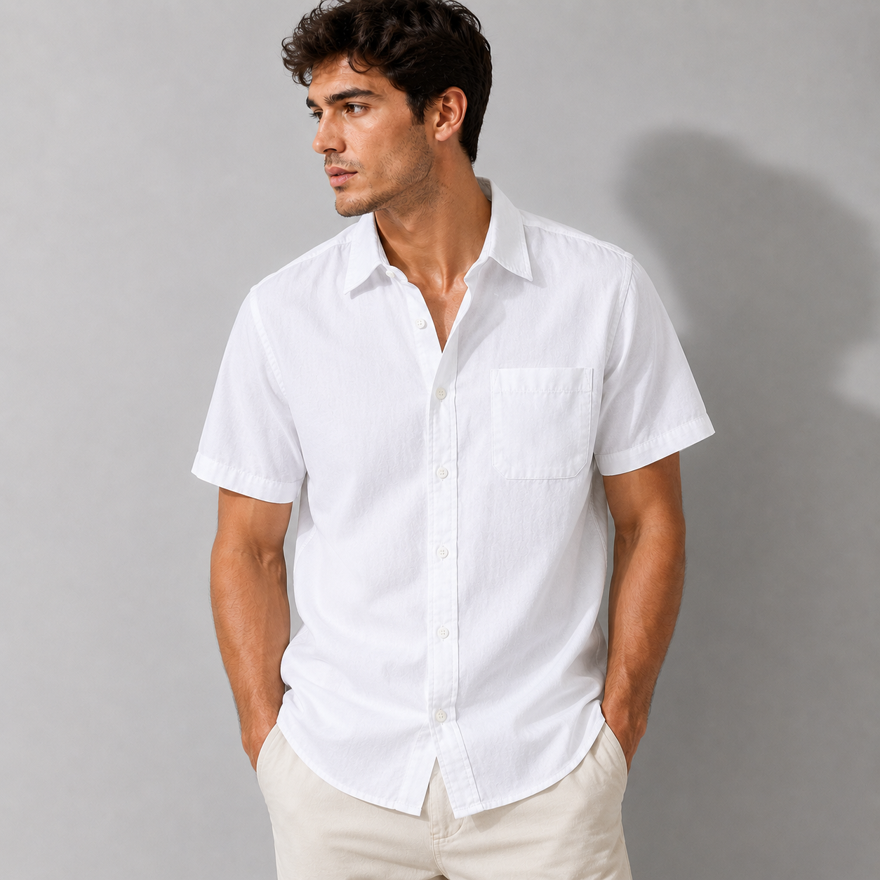 Harrison Cotton Linen Button Shirt