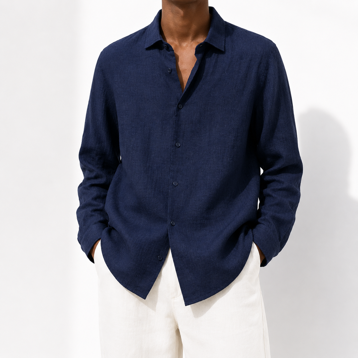 Mark Cotton Linen Button Up
