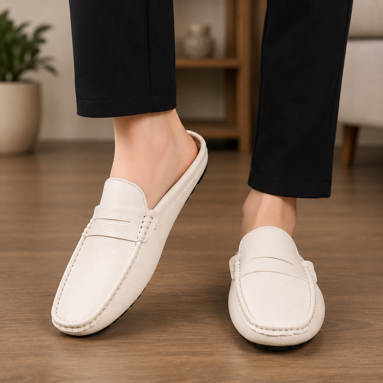 Montero Leather Driving Mules