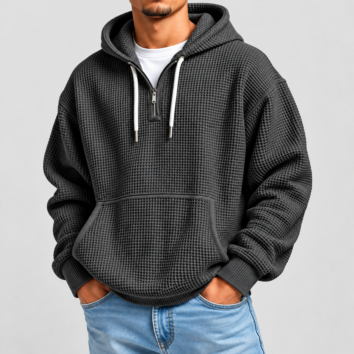 Mason Waffle Knit Hoodie