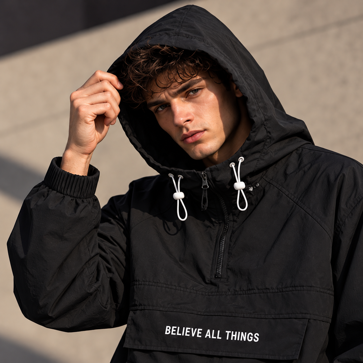 Mason Hooded Half-Zip Windbreaker
