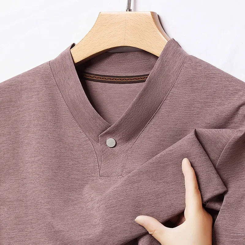 Alden One-Button V-Neck Tee