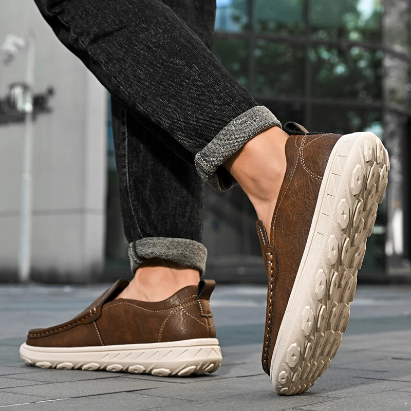 Knox Leather Slip-Ons