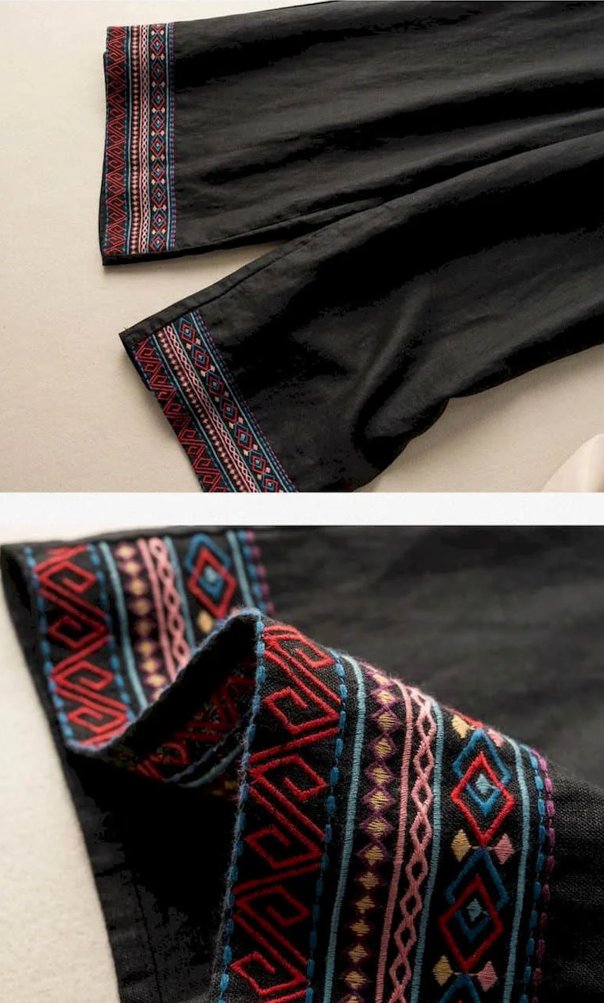 Mirelle Cotton Linen Wide-Leg Pants