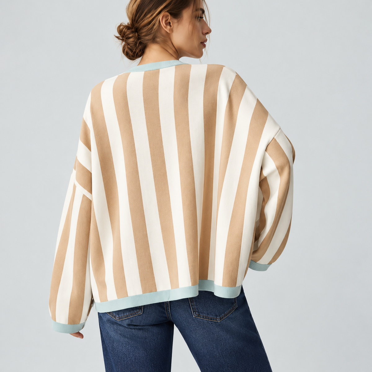 Camille Striped Knit Cardigan