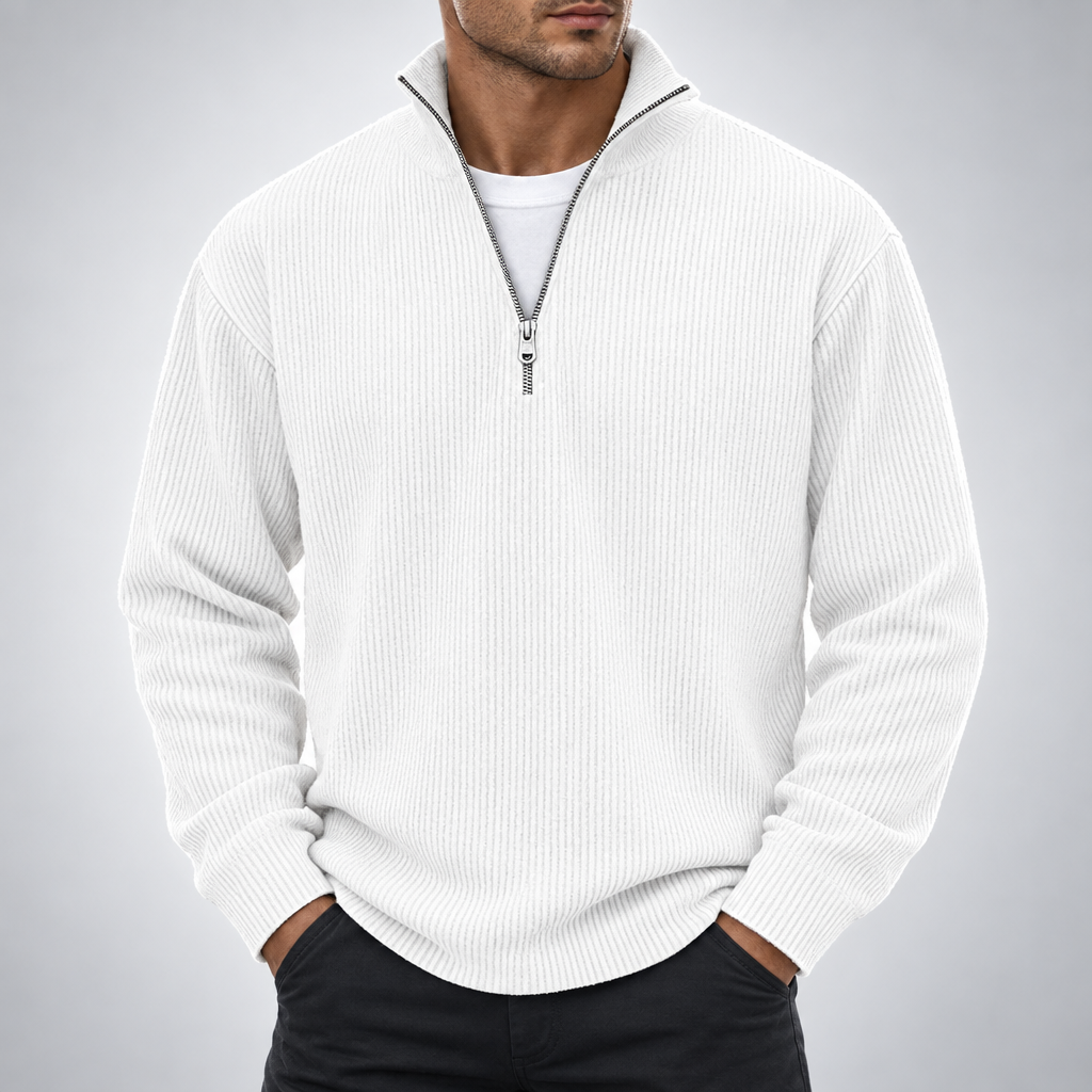 Lorenzo Ribbed Quarter-Zip