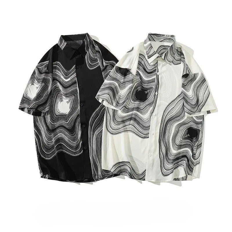 Perri Monochrome Ripple Shirt
