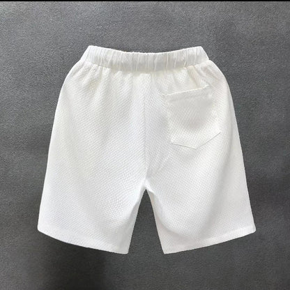 Coastal Contrast Textured Shorts