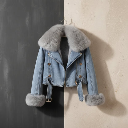 Valencia Faux Fur Denim Jacket