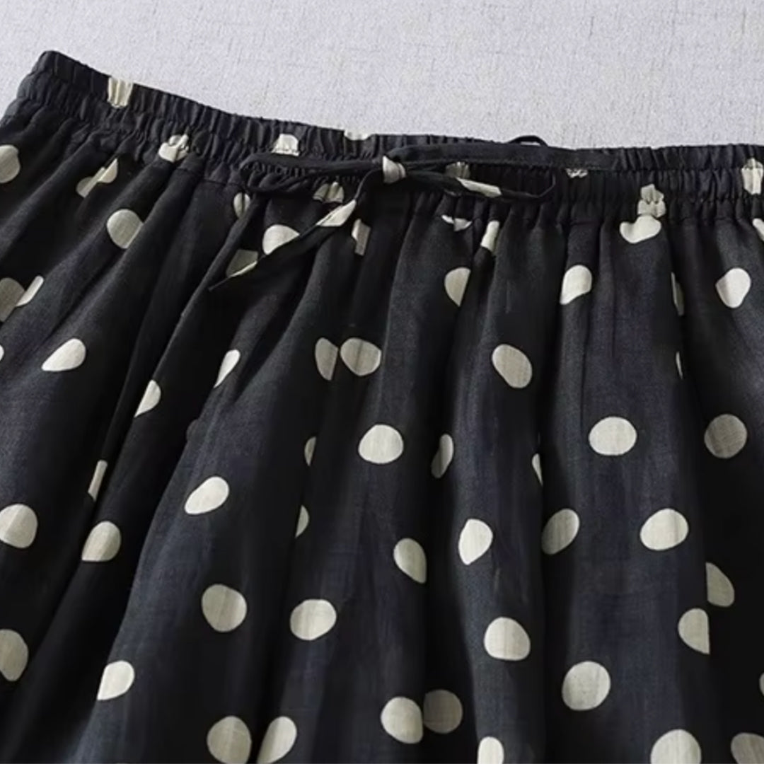 Brielle Cotton Linen Polka Pants