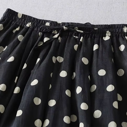 Brielle Cotton Linen Polka Pants