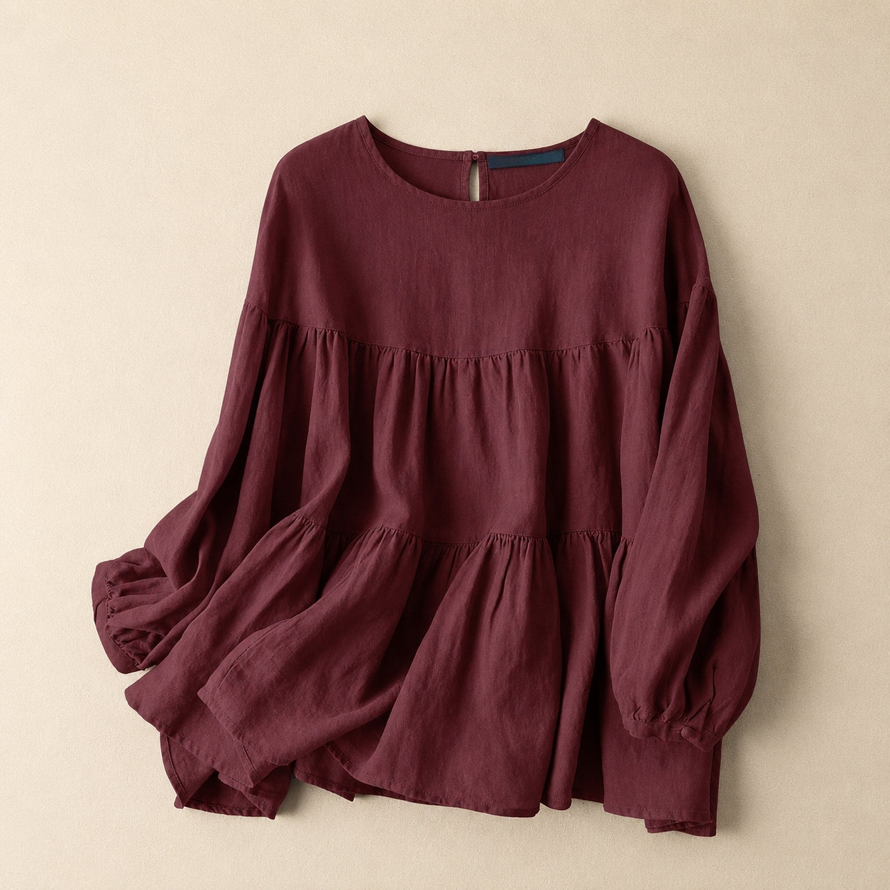 Isla Tiered Linen Blouse