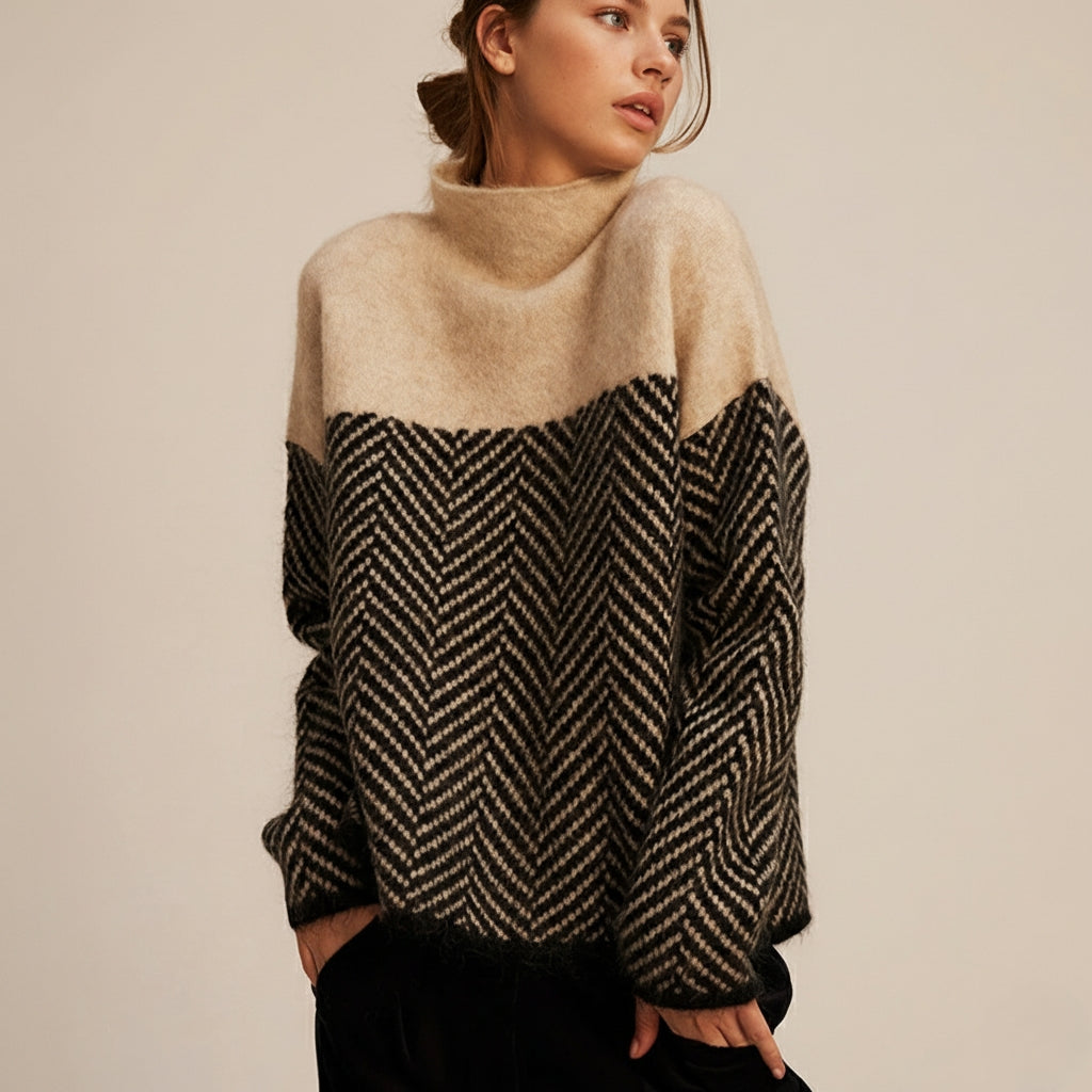 Elmsford Chevron Knit Sweater