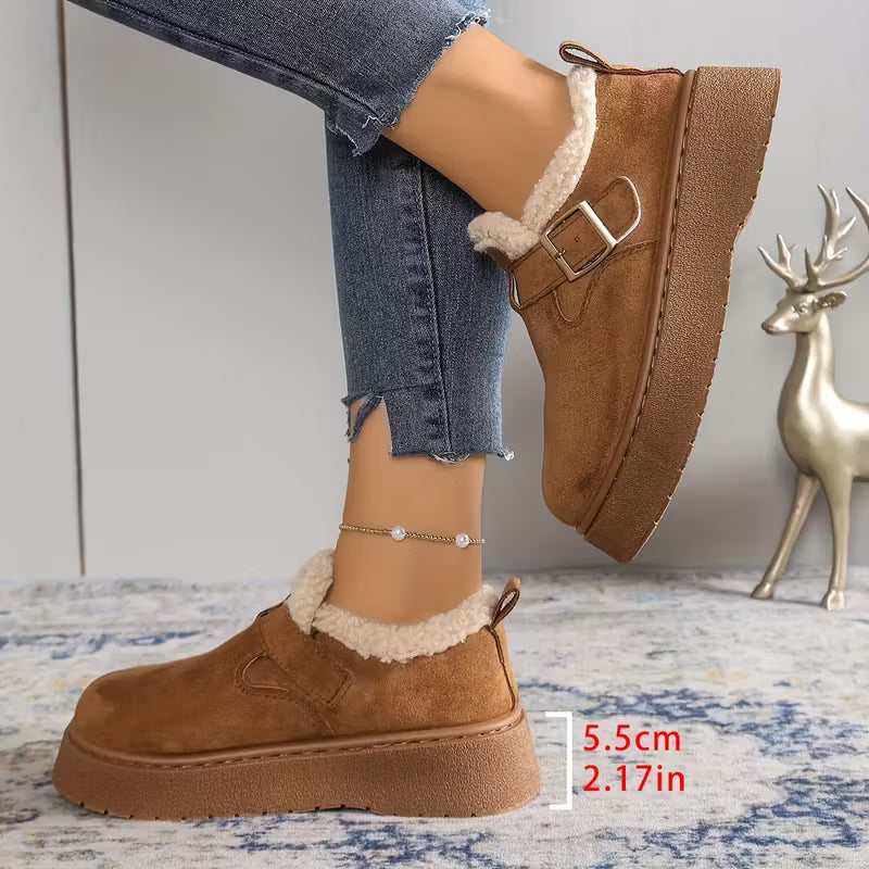 Cambridge Suede Fur-Lined Loafers