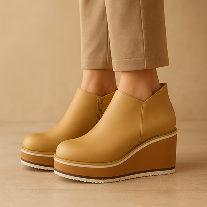 Alina Platform Wedge Boots