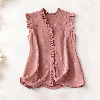 Belle Ruffle Sleeveless Blouse