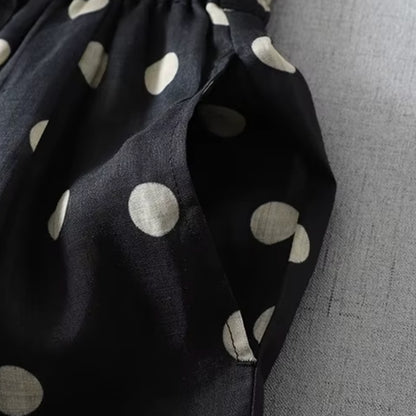 Brielle Cotton Linen Polka Pants
