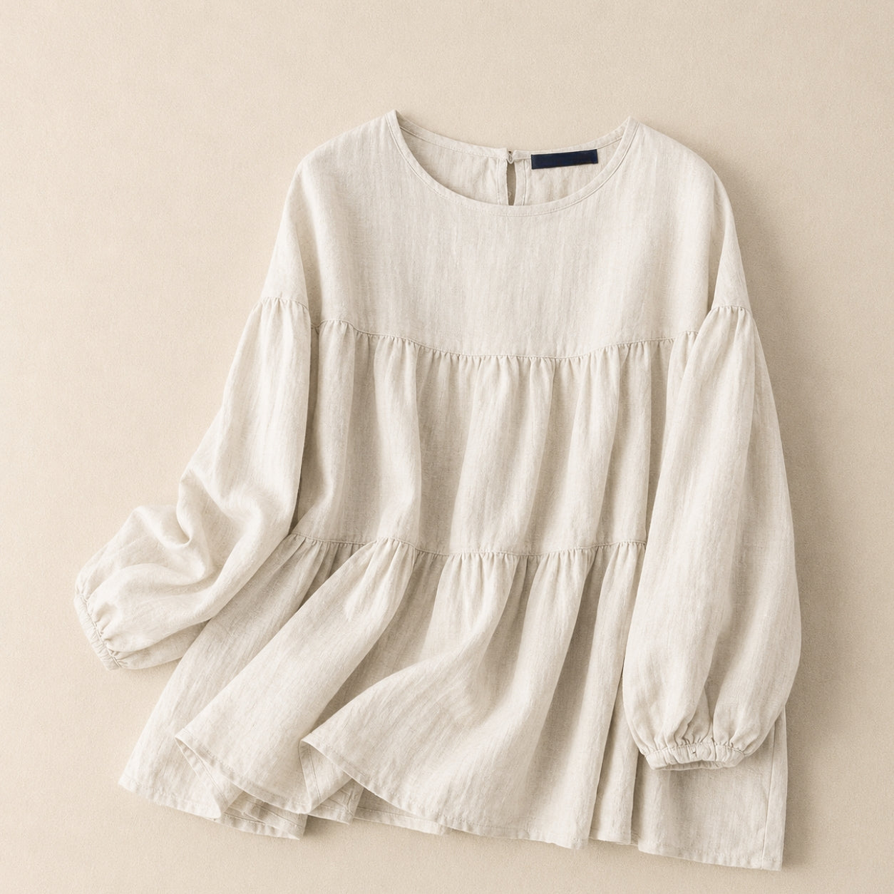 Isla Tiered Linen Blouse