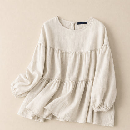 Isla Tiered Linen Blouse