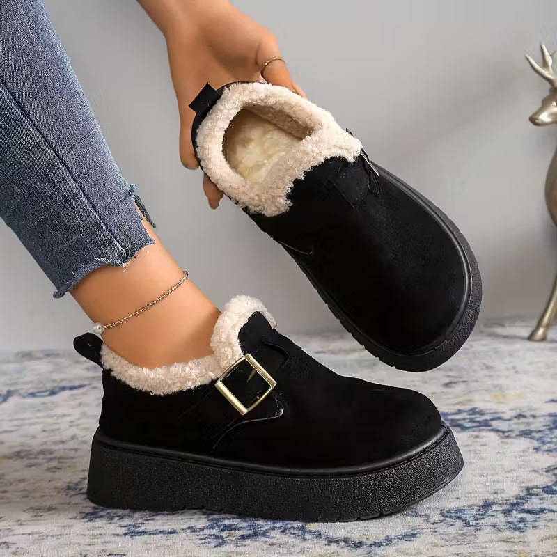 Cambridge Suede Fur-Lined Loafers