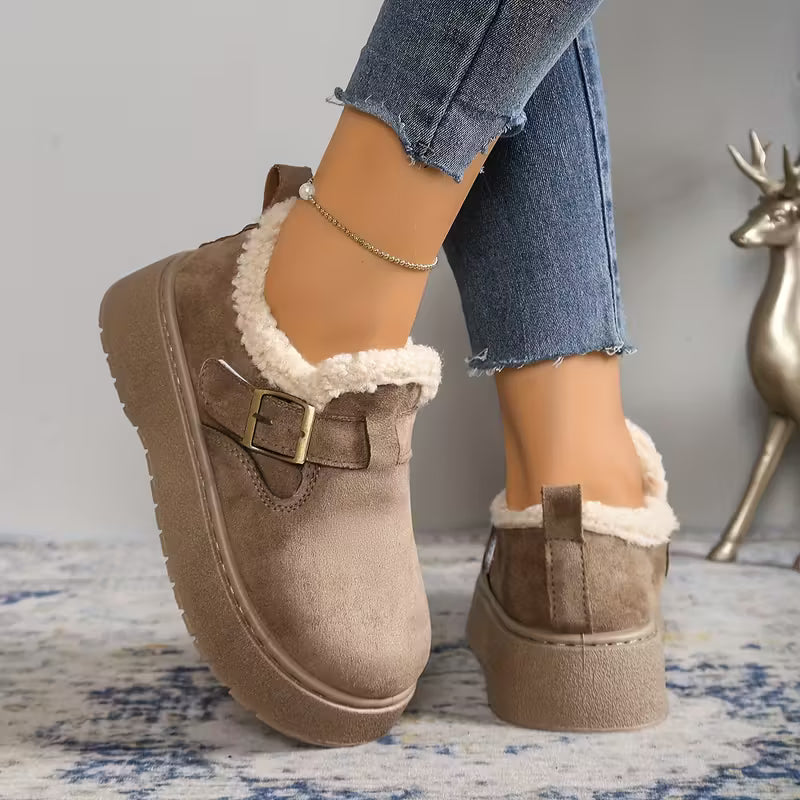 Cambridge Suede Fur-Lined Loafers