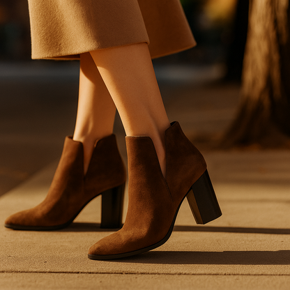 Avery Flannel Heel Boots