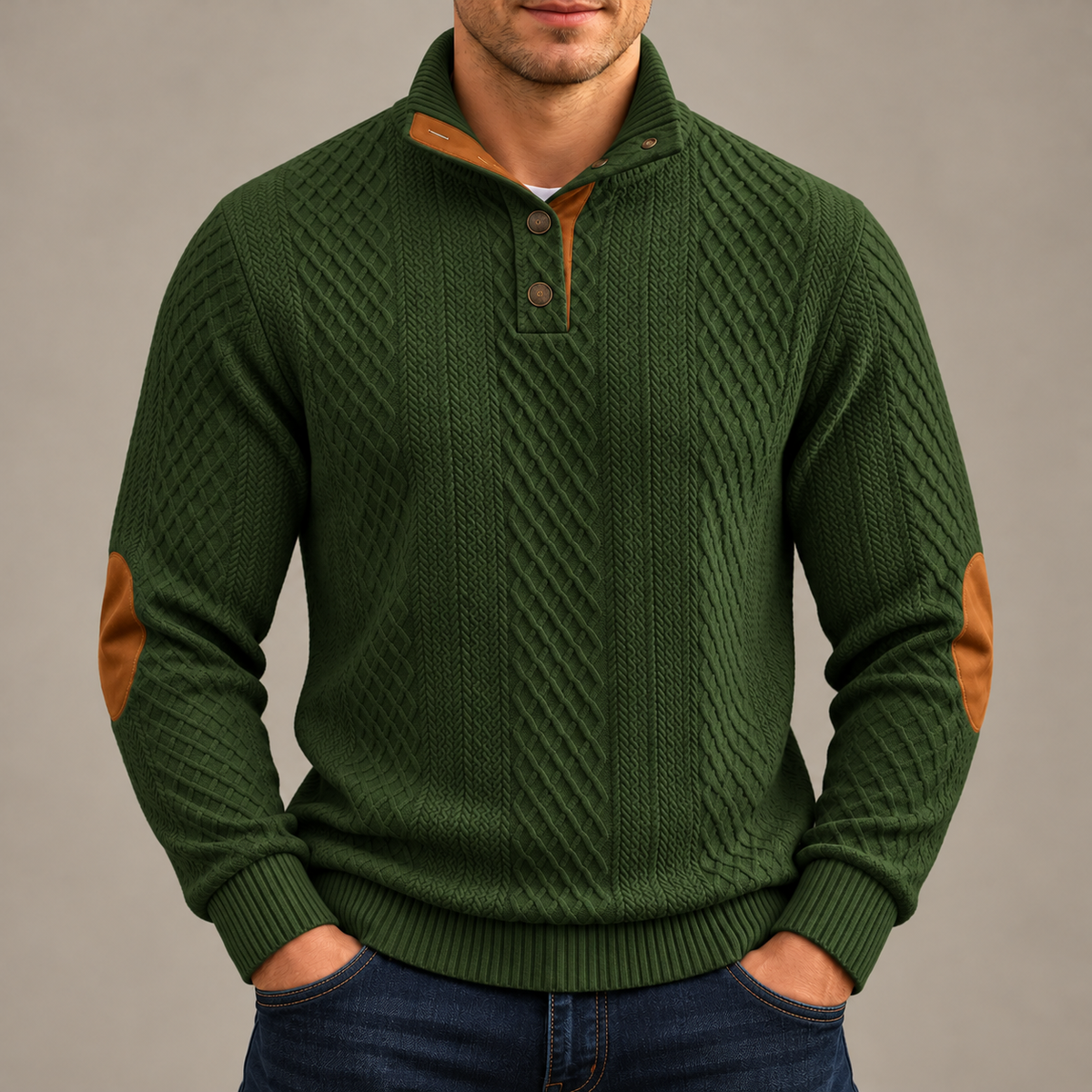 Harrison Cable-Knit Pullover Sweater
