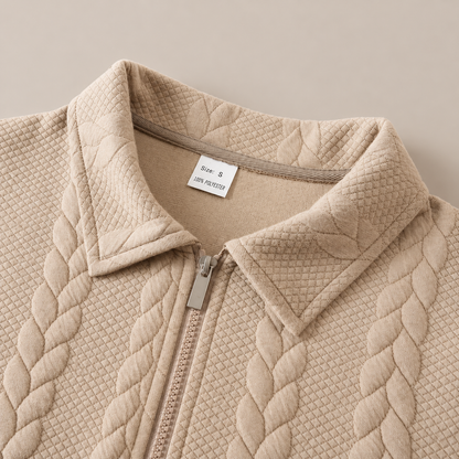 Arthur Cable-Knit Quarter-Zip