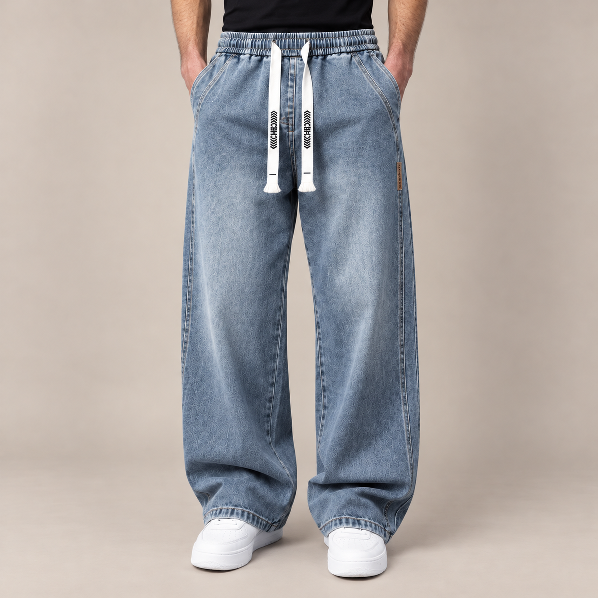 Jaxon Wide-Leg Denim Pants
