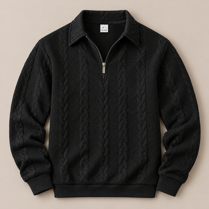 Arthur Cable-Knit Quarter-Zip