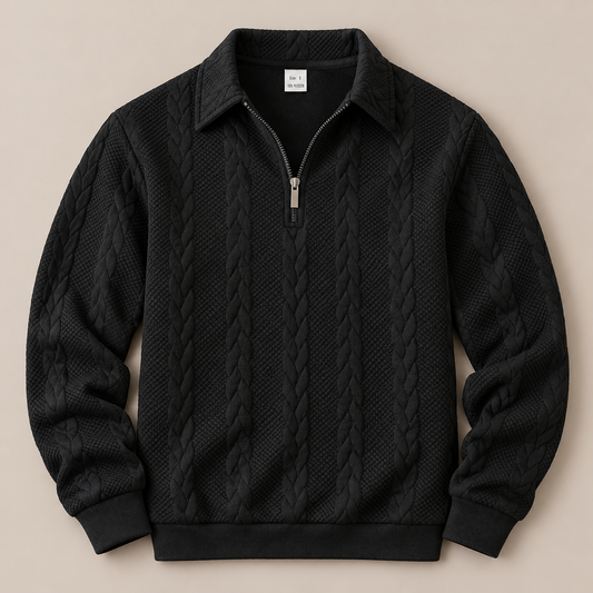 Arthur Cable-Knit Quarter-Zip