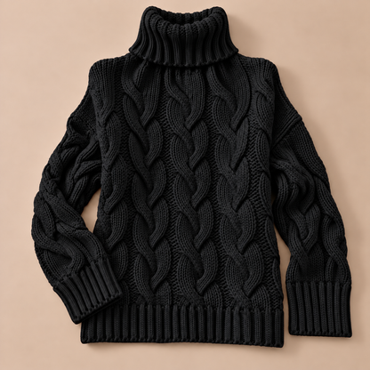 Sophie Cable-Knit Turtleneck Sweater