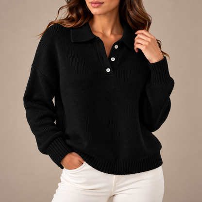 Audrey Knit Polo Sweater