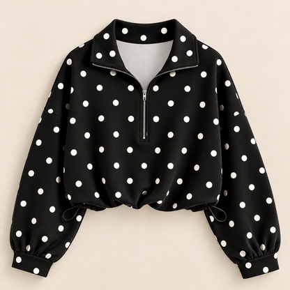 Ruby Polka Dot Pullover