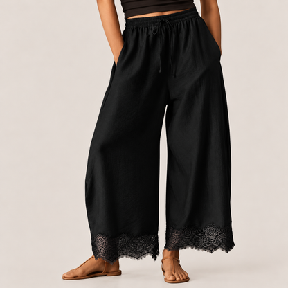 Amelie Lace Wide-Leg Pants
