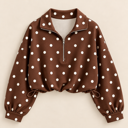 Ruby Polka Dot Pullover