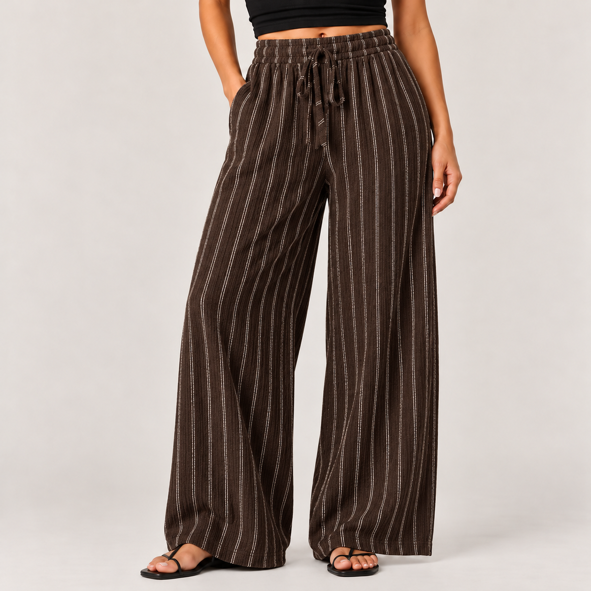 Sienna Striped Wide-Leg Pants