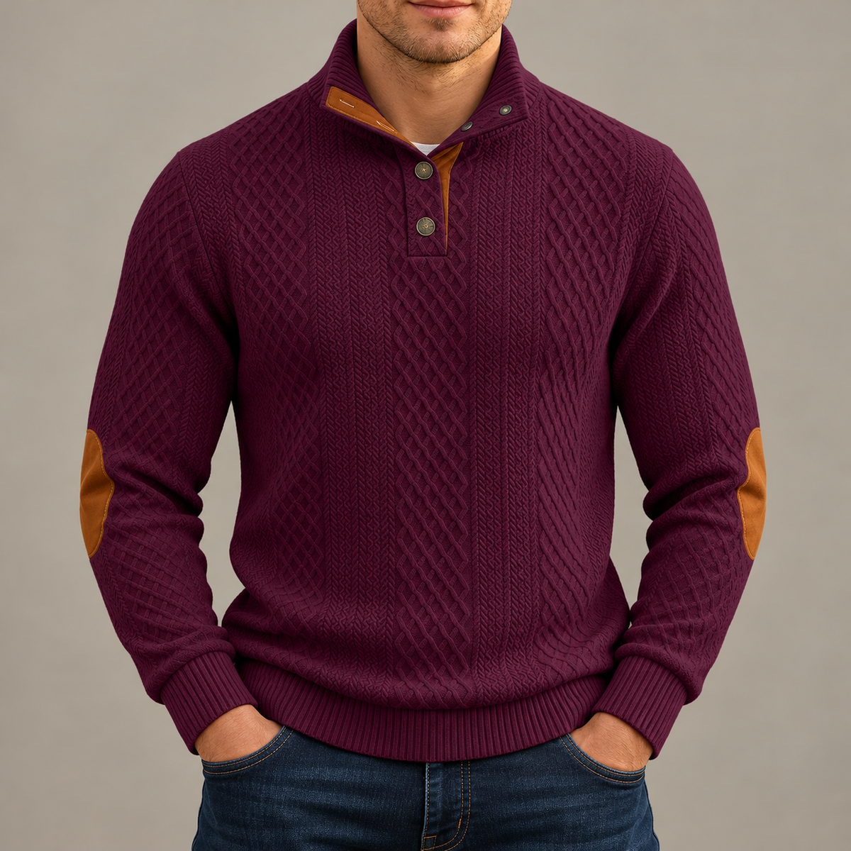 Harrison Cable-Knit Pullover Sweater