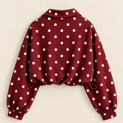 Ruby Polka Dot Pullover