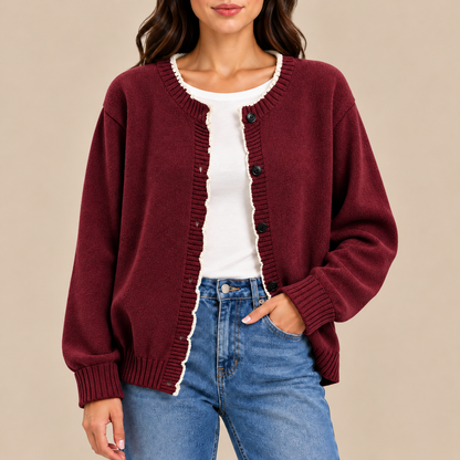 Isabella Ruffle Knit Cardigan