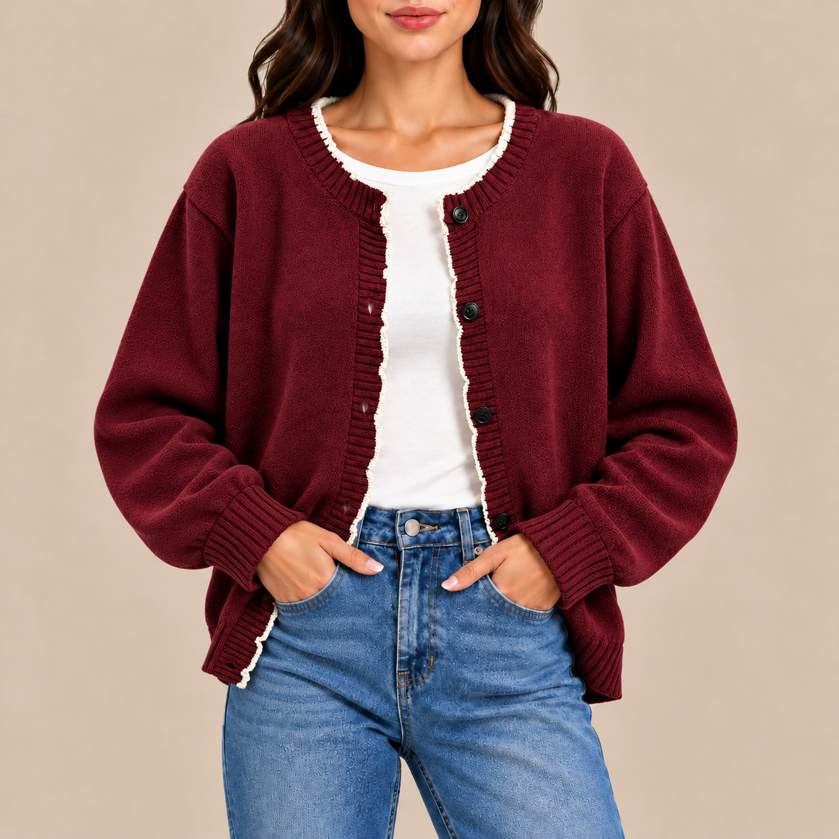Isabella Ruffle Knit Cardigan