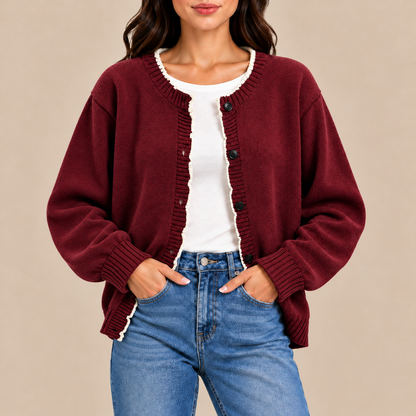 Isabella Ruffle Knit Cardigan