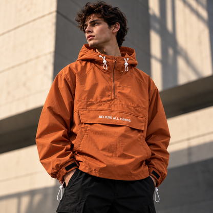 Mason Hooded Half-Zip Windbreaker